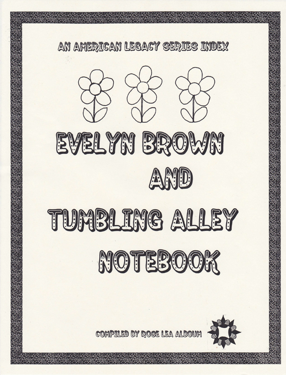 Evelyn Brown and Tumbling Alley Notebook